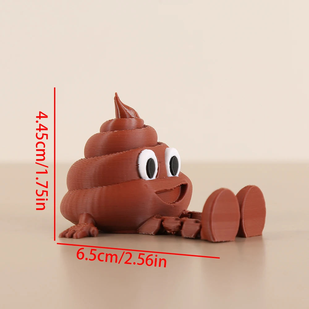 Funny Toilet - Series Ornaments, Toilet/Roll Paper/Trash Can/Poop Shapes with Jointed Legs, Creative Desktop Decor Items The WTF Store
