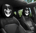 2pcs Halloween Funny Funny Car Print Headrest Case Universal Elastic Funny Funny Funny Car Headrest Case The WTF Store